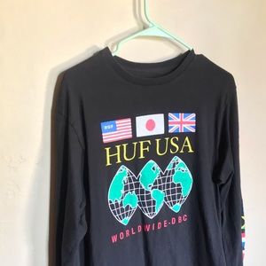 Huf worldwideflags long sleeve